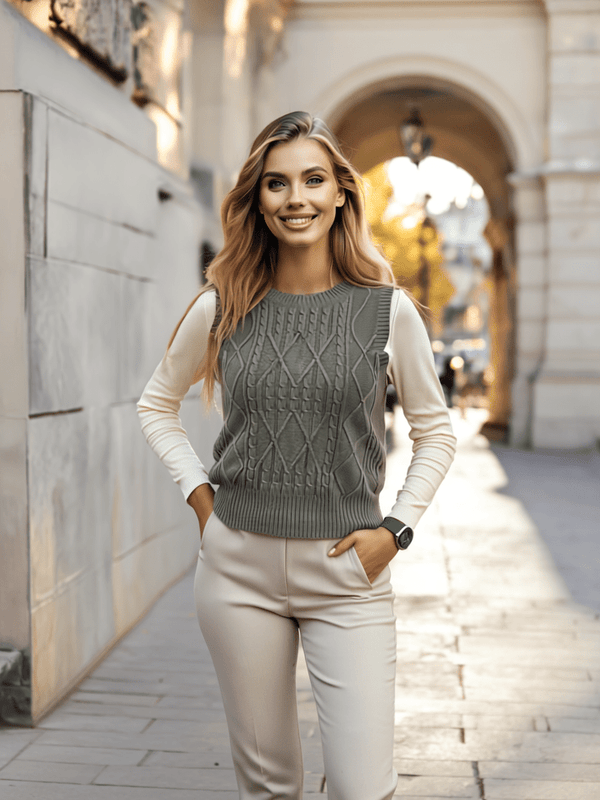 MAGENTA PLETENÁ VESTA - Magenta Shop Slovakia